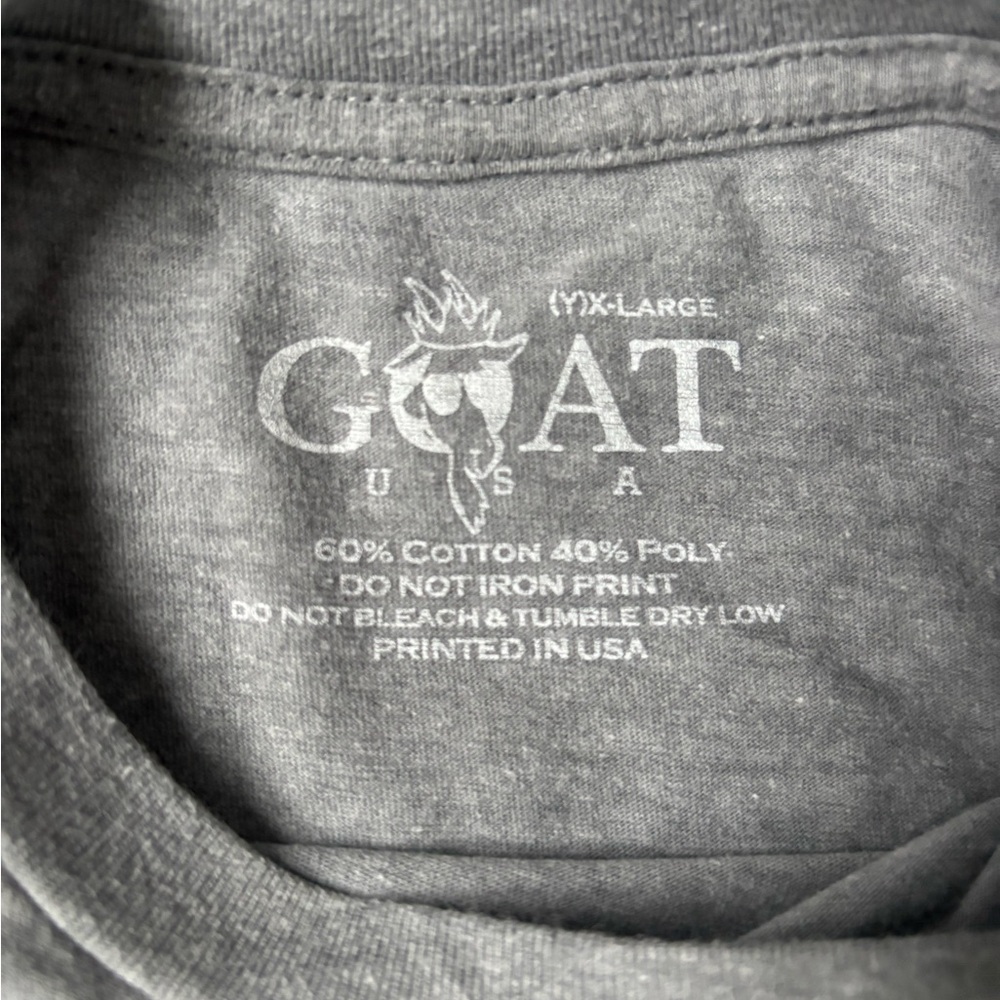 GOAT USA Kids Gray Baseball Tee - Picture 3 of 3